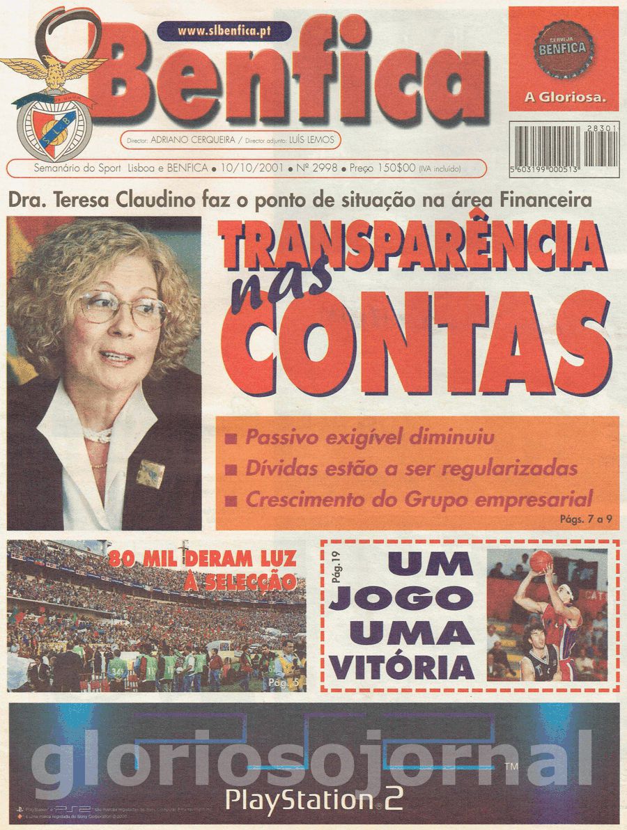 jornal o benfica 2998 2001-10-10